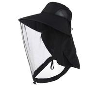 L6NqIAG Chapeau anti-moustiques d'extérieur, casquette de pêche, protection solaire d'été, faciale en maille respirante, chapeau anti-insectes for camping et randonnée Chapeau anti-moustiques(Black)