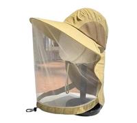 L6NqIAG Chapeau anti-moustiques d'extérieur, casquette de pêche, protection solaire d'été, faciale en maille respirante, chapeau anti-insectes for camping et randonnée Chapeau anti-moustiques(White)