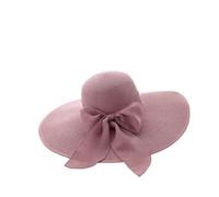 L6NqIAG Chapeau Fedora Paille Large Bord Femme, avec visière, idéal Plage et Soleil, Style élégant, Protection optimale Chapeau de Paille Femme(Color 7)