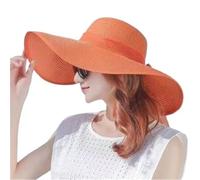 L6NqIAG Chapeau Fedora Paille Large Bord Femme, avec visière, idéal Plage et Soleil, Style élégant, Protection optimale Chapeau de Paille Femme(Color 10)