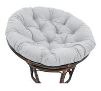 L6NqIAG Coussin de siège Rond Simple avec Dossier for hamac Balcon, Housse d'extérieur Coussin de Jardin(Light Grey,80x80cm)