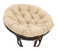 L6NqIAG Coussin de siège Rond Simple avec Dossier for hamac Balcon, Housse d'extérieur Coussin de Jardin(Khaki,90x90cm)