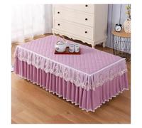 L6NqIAG Housse de Table en Dentelle Housse rectangulaire en Dentelle for Table Basse, Jupe brodée Anti-poussière, Nappe Tissu, Housse antidérapante for Meuble TV(Blue,50x100x H40cm)