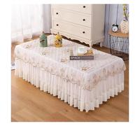 L6NqIAG Housse de Table en Dentelle Housse rectangulaire en Dentelle for Table Basse, Jupe brodée Anti-poussière, Nappe Tissu, Housse antidérapante for Meuble TV(Color 3,75x140x H40cm)