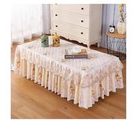 L6NqIAG Housse de Table en Dentelle Housse rectangulaire en Dentelle for Table Basse, Jupe brodée Anti-poussière, Nappe Tissu, Housse antidérapante for Meuble TV(Black,80x150x H40cm)