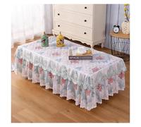 L6NqIAG Housse de Table en Dentelle Housse rectangulaire en Dentelle for Table Basse, Jupe brodée Anti-poussière, Nappe Tissu, Housse antidérapante for Meuble TV(Clear,60x130x H40cm)