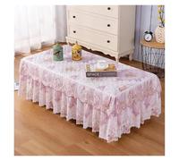 L6NqIAG Housse de Table en Dentelle Housse rectangulaire en Dentelle for Table Basse, Jupe brodée Anti-poussière, Nappe Tissu, Housse antidérapante for Meuble TV(Orange,50x100x H40cm)