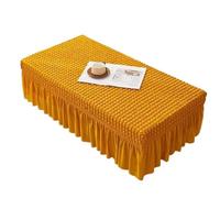 L6NqIAG Housse de Table en Dentelle Nappe élastique en Seersucker, Paquet Complet, Couleur Unie, Ourlet à Jupe, Housse Anti-poussière(Color 14,140x80x35cm 1pcs)