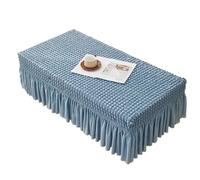 L6NqIAG Housse de Table en Dentelle Nappe élastique en Seersucker, Paquet Complet, Couleur Unie, Ourlet à Jupe, Housse Anti-poussière(Color 12,120x60x35cm 1pcs)