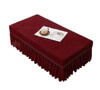 L6NqIAG Housse de Table en Dentelle Nappe élastique en Seersucker, Paquet Complet, Couleur Unie, Ourlet à Jupe, Housse Anti-poussière(Color 15,130x70x35cm 1pcs)