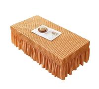 L6NqIAG Housse de Table en Dentelle Nappe élastique en Seersucker, Paquet Complet, Couleur Unie, Ourlet à Jupe, Housse Anti-poussière(Color 3,130x70x35cm 1pcs)