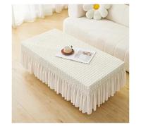 L6NqIAG Housse de Table en Dentelle Nappe élastique en Seersucker, Paquet Complet, Couleur Unie, Ourlet à Jupe, Housse Anti-poussière(Color 1,130x70x35cm 1pcs)