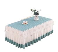 L6NqIAG Housse de Table en Dentelle Nappe en Dentelle brodée, Jupe Fil, Housses de Meuble TV, Salon rectangulaire(Color 3,50x100x H40cm)