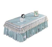 L6NqIAG Housse de Table en Dentelle Nappe en Dentelle brodée, Jupe Fil, Housses de Meuble TV, Salon rectangulaire(Black,55x110x H40cm)