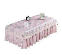 L6NqIAG Housse de Table en Dentelle Nappe en Dentelle brodée, Jupe Fil, Housses de Meuble TV, Salon rectangulaire(Color 8,90x150x H40cm)