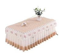 L6NqIAG Housse de Table en Dentelle Nappe en Dentelle brodée, Jupe Fil, Housses de Meuble TV, Salon rectangulaire(Purple,70x120x H40cm)