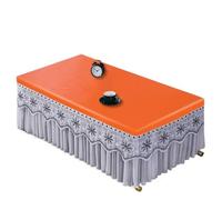 L6NqIAG Housse de Table en Dentelle Nappe imperméable en Cuir avec Bordure Dentelle brodée et Ourlet Mousseline, résistante à l'huile la poussière(Color 6,70x125x35cm 1pcs)