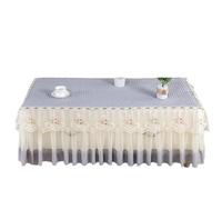 L6NqIAG Housse de Table en Dentelle Nappe Rose brodée en Dentelle, Nappe de Table Basse rectangulaire, Jupe, décoration intérieure(Color 4,55 W x 110 L x 40 H)