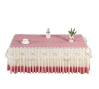 L6NqIAG Housse de Table en Dentelle Nappe Rose brodée en Dentelle, Nappe de Table Basse rectangulaire, Jupe, décoration intérieure(Color 5,70 W x 140 L x 40 H)