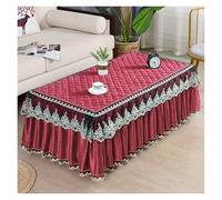 L6NqIAG Housse de Table en Dentelle Nappes de Mariage en Dentelle Blanche, Housses Table à Carreaux, Manteaux rectangulaires lavables(Color 7,55x110x40cm 1pcs)
