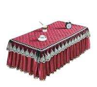 L6NqIAG Housse de Table en Dentelle Nappes de Table Blanches en Dentelle for Mariage, Housses à Carreaux, rectangulaires lavables et Anti-poussière(Black,65x120x40cm 1pcs)