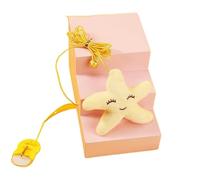 L6NqIAG Jouet Amusant for Chaton, Corde élastique, Plume de Libellule, Cloche, balançoire Suspendue for Chats et Chatons Jeux pour Chats(Starfish)