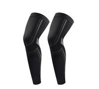 L6NqIAG Manchons de compression pour toute la jambe Manchons de jambe Compression 1/2 pièces-manchon complète for hommes et femmes, manchons UV-jambières cyclisme(Black-2pcs,XXL)