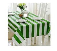 L6NqIAG Nappe rayée Nappe rectangulaire en Coton à Rayures Noires et Blanches, épaisse, Verte, Blanche Rouge, for Table café ou thé(Color3,140x180cm)