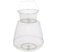 L6NqIAG Poteau à Poisson en métal Panier de Protection paniers de pêche Cage Anti Maille Suspendue Garde en Fer Epuisette Peche Repliable