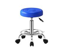 L6NqIAG Tabouret Roulant Tabouret à roulettes en Cuir PU, Dossier Bas, Hauteur réglable, Chaise de Travail pivotante avec Repose-Pieds(Color35)