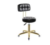L6NqIAG Tabouret Roulant Tabouret de Coiffure Vintage, Chaise barbier, mobilier Salon, tabourets beauté, chaises pivotantes Professionnelles à roulettes(Black 6)