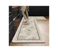 L6NqIAG Tapis de Bain Angle Tapis de Cuisine Absorbant en Forme L, antidérapant, Doux, Terre diatomée, for décoration d'intérieur(Color 4,100x150x50cm)
