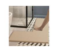 L6NqIAG Tapis de Bain Angle Tapis de Porte Salle Douche en Forme L Couleur Unie, Absorbant, Grand Format, for Bain, résistant à la saleté(Apricot,120x80x45cm)