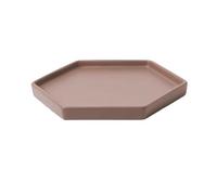 L6x2N9b5 Soucoupe végétale Bac à Fleurs Hexagonal, Soucoupe en céramique for Jardinage Domicile ou au Bureau(Bruin,XL)