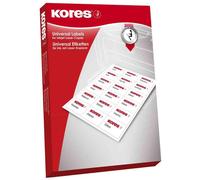 [L7037] Kores Etiquettes universelles 70 x 37 mm blanc 2400 sur 100F