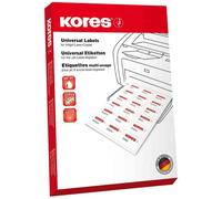 [L7070] Kores Etiquettes universelles 7 x 7 cm 100 feuilles A4 Blanc