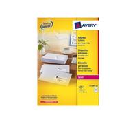 Avery Étiquettes adresses L7160 blanches laser 63,5 x 38,1 mm - Boîte de 2100