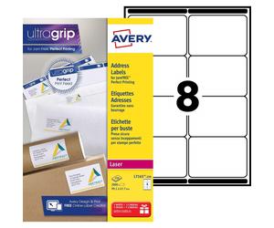[L7165-250.FR] Avery Boite de 2000 etiquettes adresses laser 99,1x67,7 blanch...