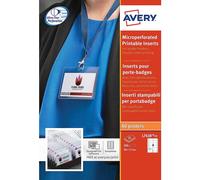 [L7418-25] Avery Pochette de 200 étiquettes pour badges à clip plastique form...