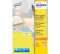 [L7632-25-5] AVERY ZWECKFORM Lot de 5 Pochettes de 2000 Mini étiquettes blanc...