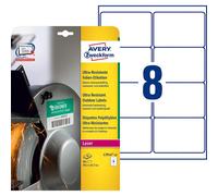 [L7914-10] Avery Zweckform Boite de 80 Etiquettes Ultra Résistantes Polyéthyl...