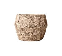 L8p2B5s7 Pots de Jardin Pot de Fleur à Texture Circulaire tissé en Relief, Pots Plantes Ciment Table, avec Trou Drainage, for Chambre, Jardin, Bureau (2 Tailles)(Grand)
