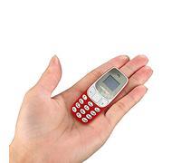 L8STAR Mini téléphone portable le plus petit au monde avec double SIM et changeur de voix minuscule nain (rouge)