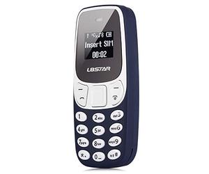 L8STAR Mini téléphone portable le plus petit au monde avec double SIM et changeur de voix minuscule nain (bleu)
