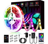 L8star Ruban Led Led Ruban 5m Intelligent Bande Lumineuse Led 5050 Rgb Smd Multicolore Bande Led Lumineuse Avec Télécommande Changement--5m Multicolore