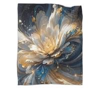 L9P1T3E4 Plaid Microfibre 3D Fleur élégant Toucher Doux léger | 60x80inchdouceur moelleuse chaleur légère canapé lit décoration moderne idée cadeau voyage textile maison
