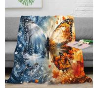 L9P1T3E4 Plaid Papillon imprimé 3D Microfibre Doux canapé déco lit | 50x60inchmicrofibre moelleux toucher doux chaleur légère jeté lit canapé motif papillon impression 3D décoration textile