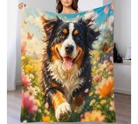 L9P1T3E4 Plaid Polaire Chien Impression 3D Microfibre déco canapé | 40x50inchtoucher doux microfibre chaleur légère entretien facile cadeau amoureux chiens motif floral impression vive salon