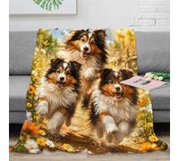 L9P1T3E4 Plaid Polaire Microfibre Motif Chien déco canapé | 40x50inchtoucher doux microfibre chaleur légère entretien facile salon lit cadeau impression 3D amateurs animaux