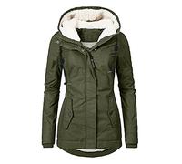 L9WEI Parka d'hiver mince pour femmes doublé - Manteau d'hiver chaud - Veste d'hiver avec capuche - Parka épaisse - Veste d'extérieur pour femmes - Veste d'hiver légère pour l'extérieur, Vert armée